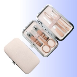 Gift set, 7-piece nail clipper set, rose gold nail scissors, champagne manicure and manicure tools