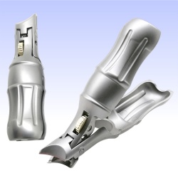 New portable coke-shaped, beveled powder stainless steel nail clippers for thick nails