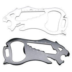 Outdoor DEC key chain wrench bottle opener multi-function tool card saber card can be chained key ring multi-purpose (XH-3)